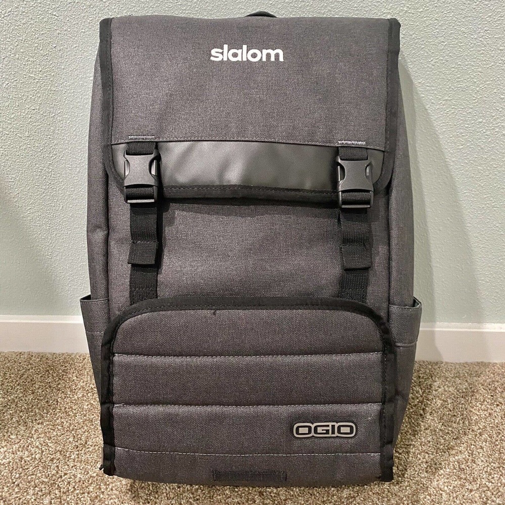 OGIO Apex Rucksack 17" Computer Laptop Backpack Heather Grey Slalom Logo